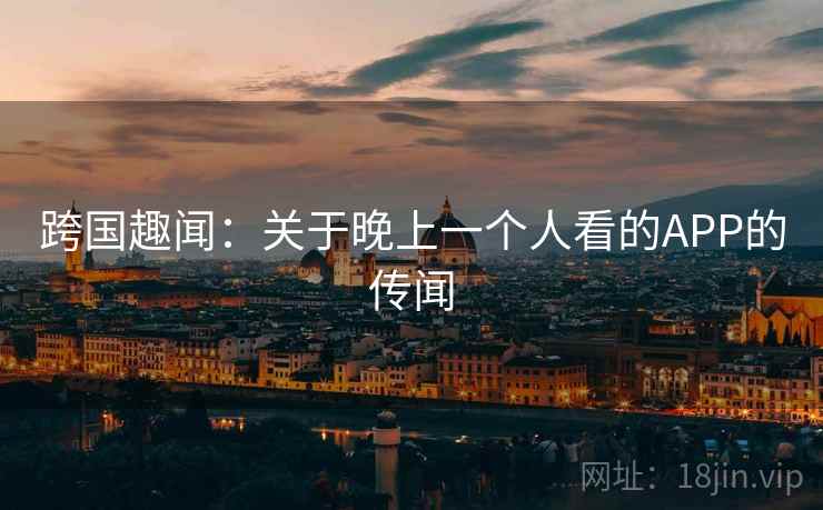 跨国趣闻：关于晚上一个人看的APP的传闻  第2张